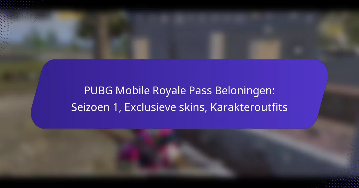 PUBG Mobile Royale Pass Beloningen: Seizoen 1, Exclusieve skins, Karakteroutfits