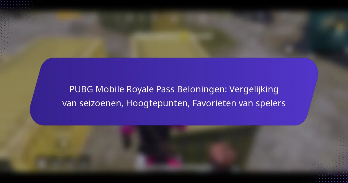 PUBG Mobile Royale Pass Beloningen: Vergelijking van seizoenen, Hoogtepunten, Favorieten van spelers