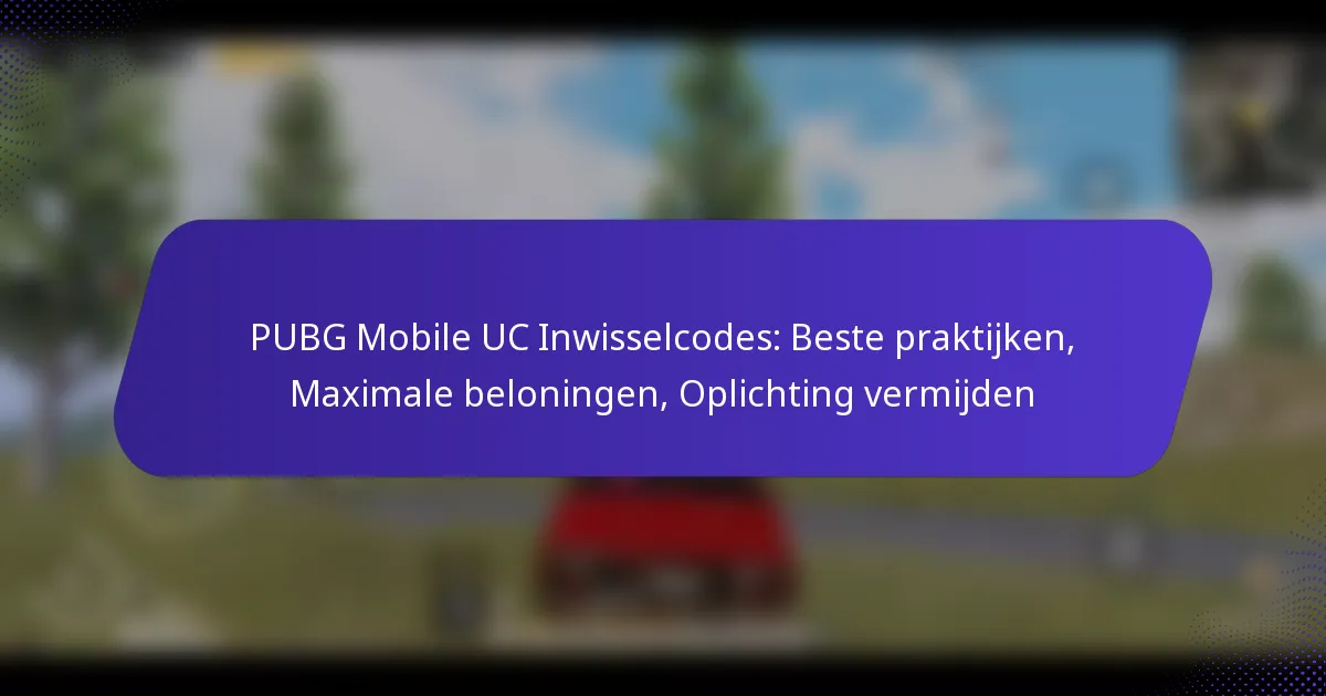 PUBG Mobile UC Inwisselcodes: Beste praktijken, Maximale beloningen, Oplichting vermijden