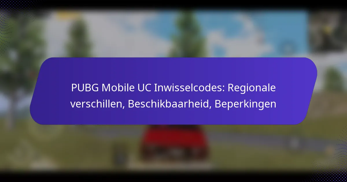 PUBG Mobile UC Inwisselcodes: Regionale verschillen, Beschikbaarheid, Beperkingen
