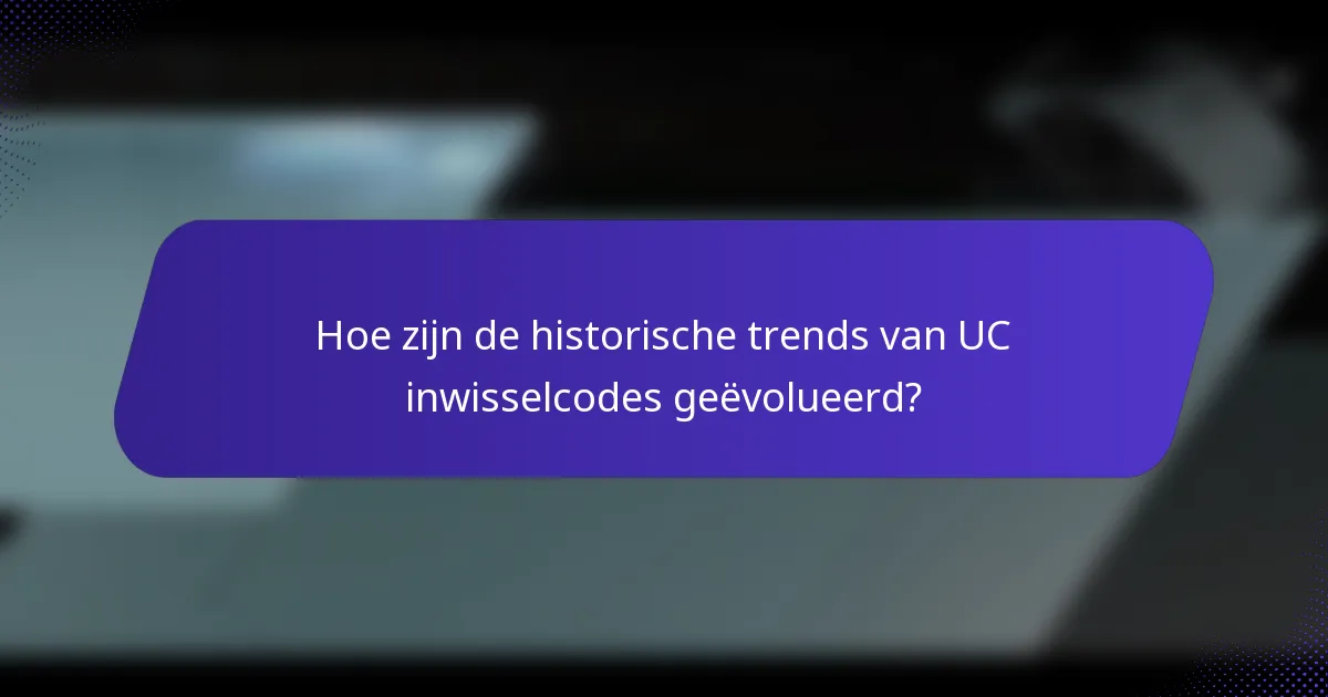 Hoe zijn de historische trends van UC inwisselcodes geëvolueerd?